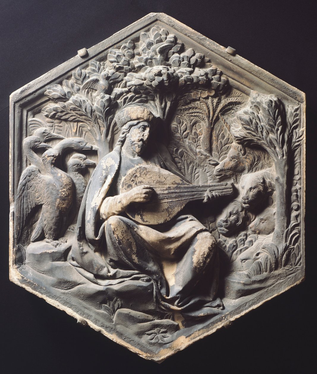 Musik (Orpheus), af Luca della Robbia (ca. 1400-1482) af Luca Della Robbia