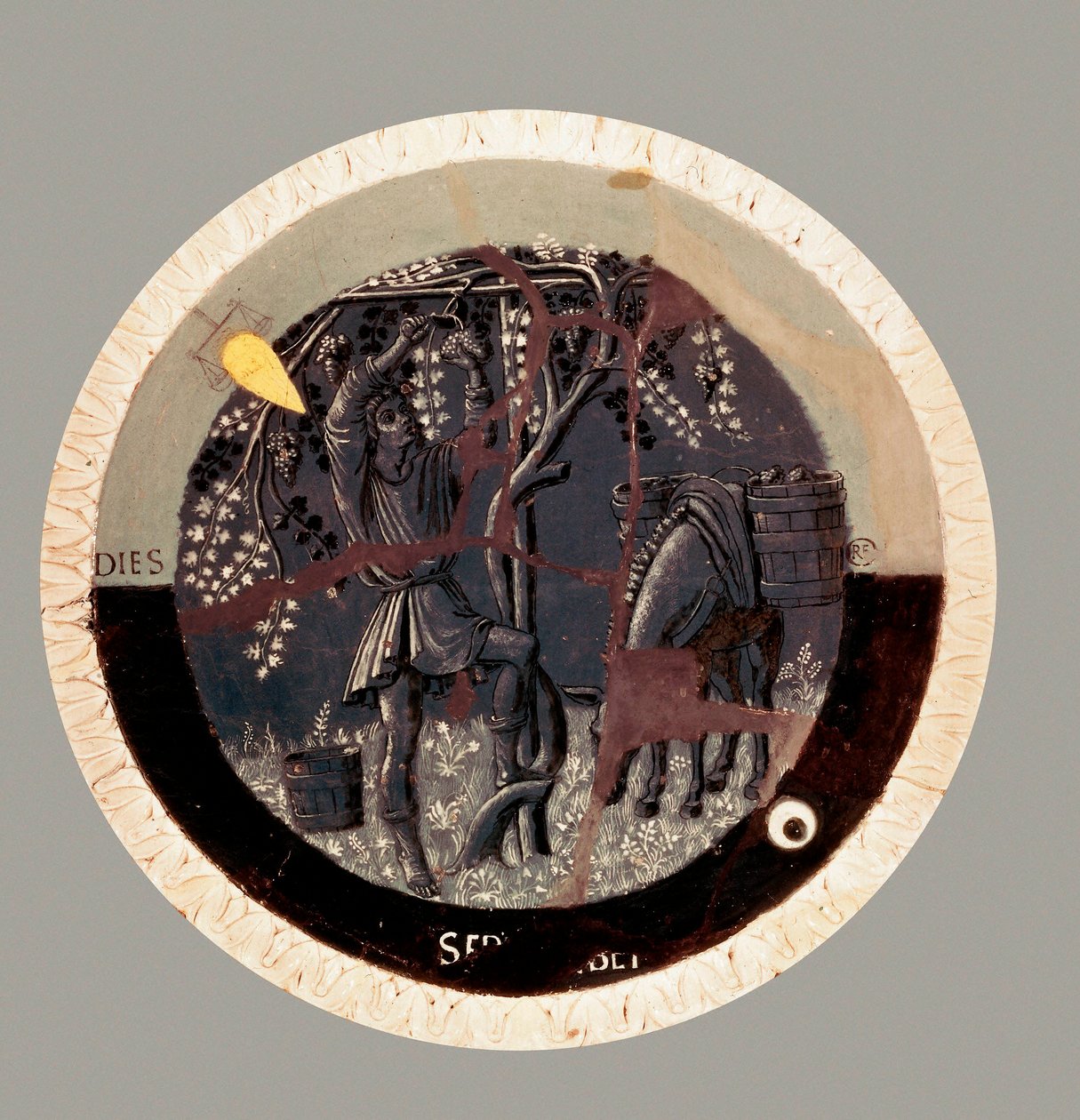September: høsten, terracotta af Luca della Robbia af Luca Della Robbia