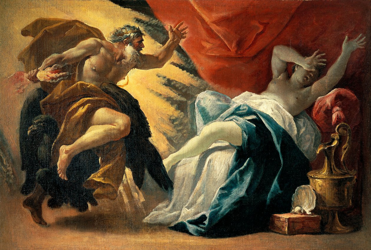 Jupiter og Semele, af Luca Ferrari (1605-1654) af Luca Ferrari