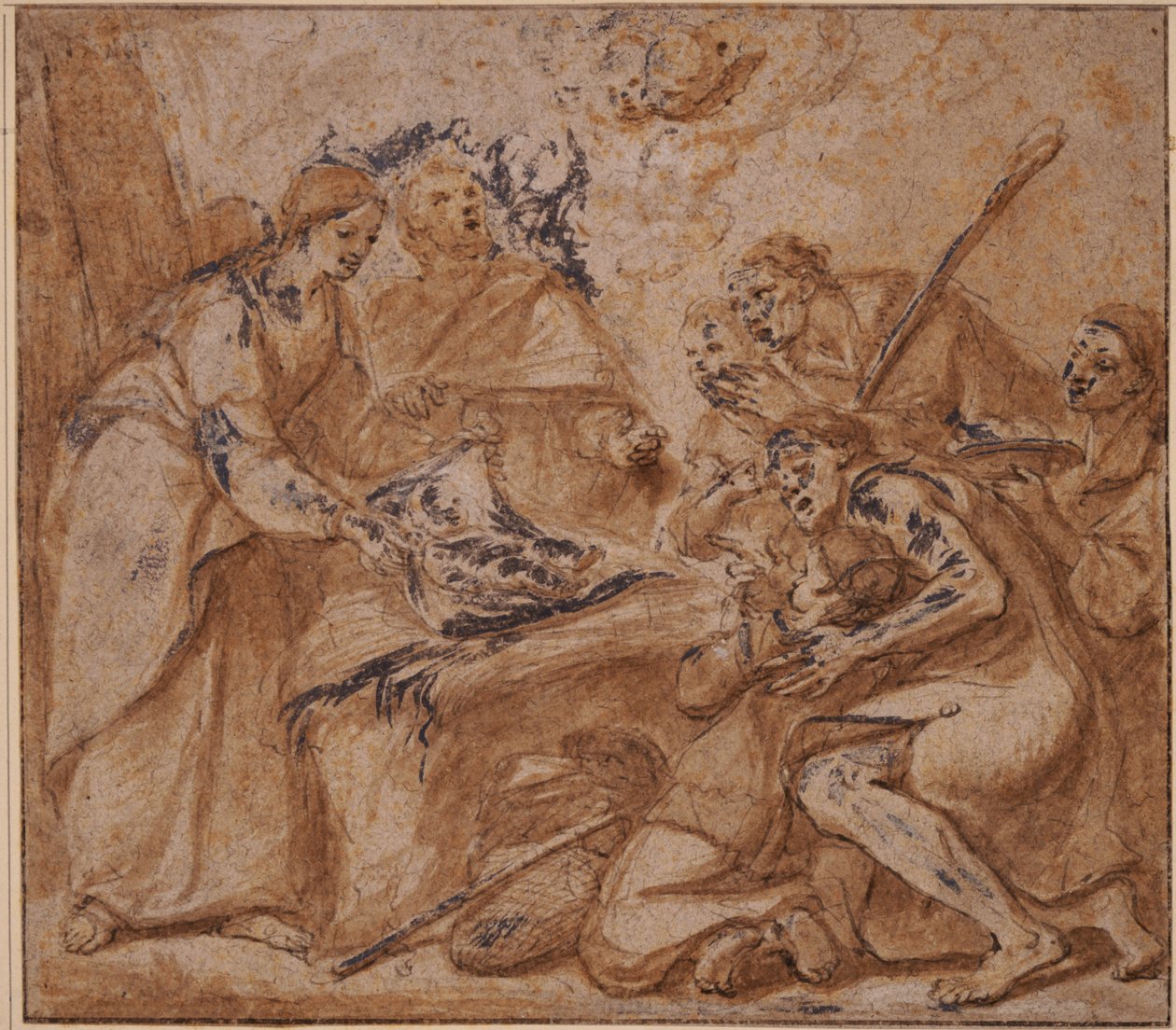 Tilbedelse af hyrderne af Luca Giordano