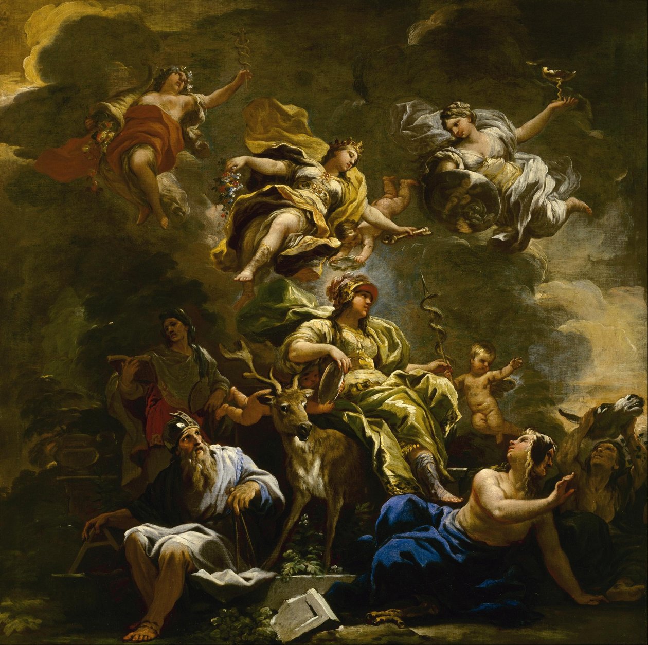 Allegori om forsigtighed af Luca Giordano