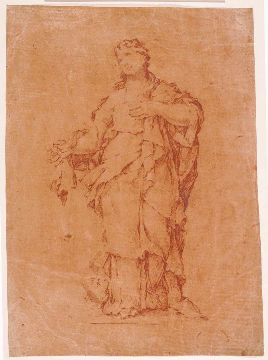 Danish: Maria Magdalene, efter Algardis statue i S. Silvestro al Quirinale af Luca Giordano