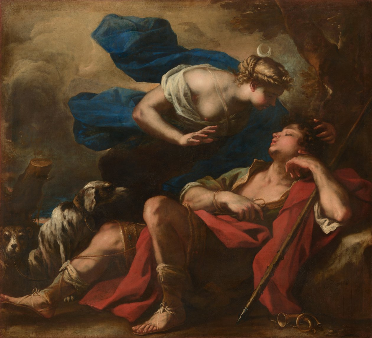 Diana og Endymion af Luca Giordano