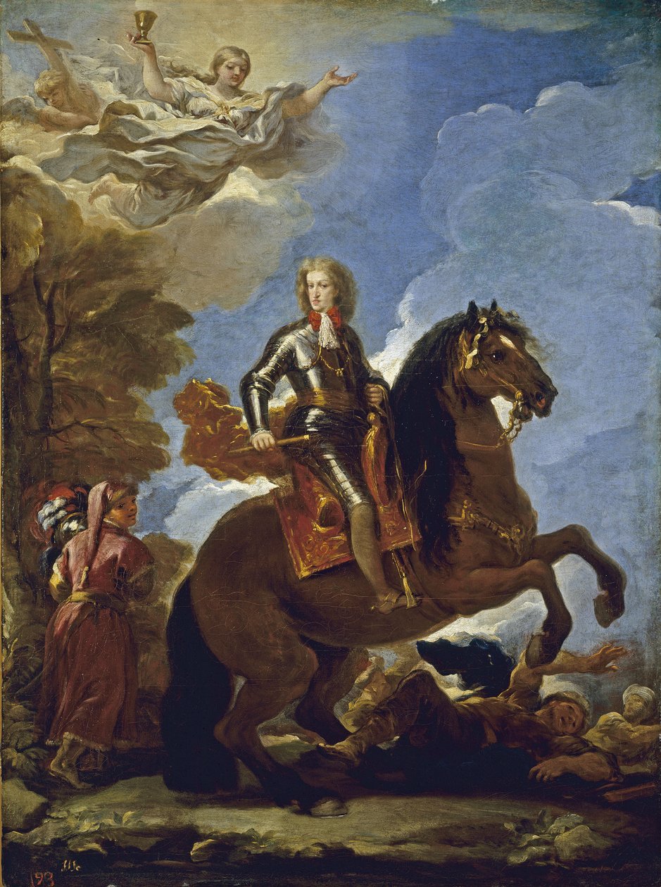Rytterportræt af Charles II af Spanien, før 1694 af Luca Giordano