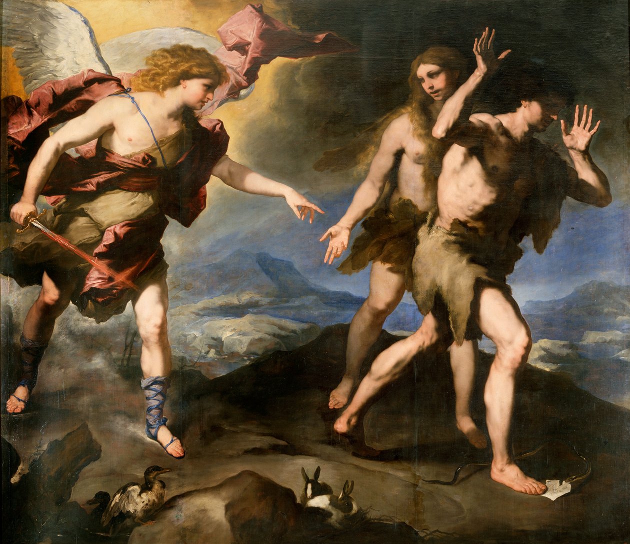 Uddrivelse fra paradis, anden halvdel af 1600-tallet af Luca Giordano