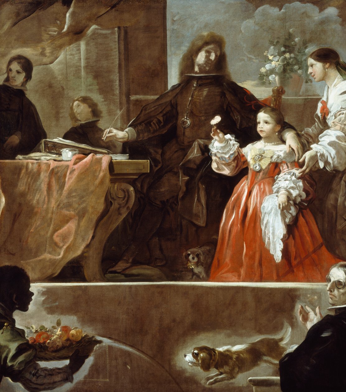 Hyldest til Velazquez for grev af Santiesteban af Luca Giordano