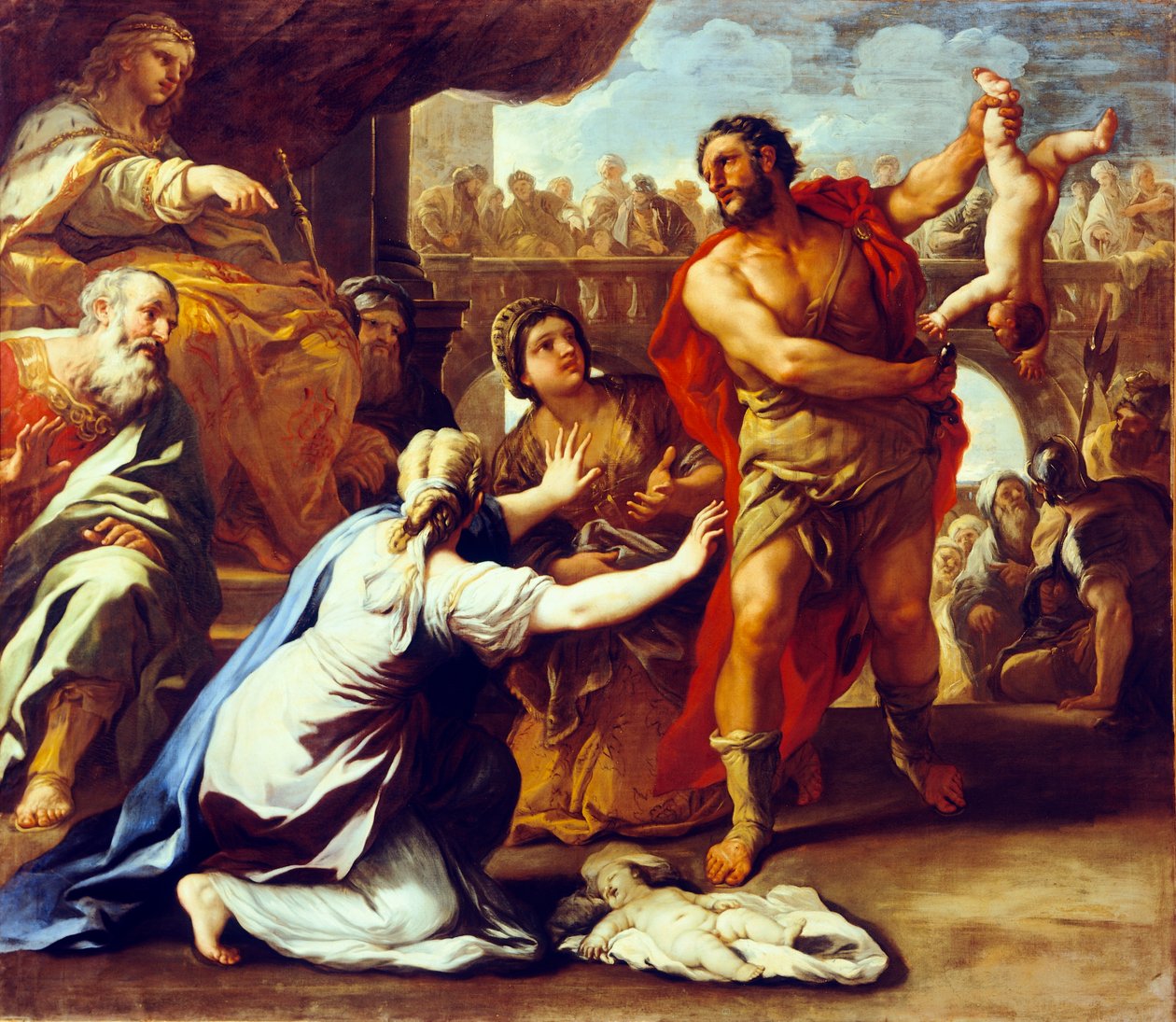 Salomons dom (olie på lærred) af Luca Giordano
