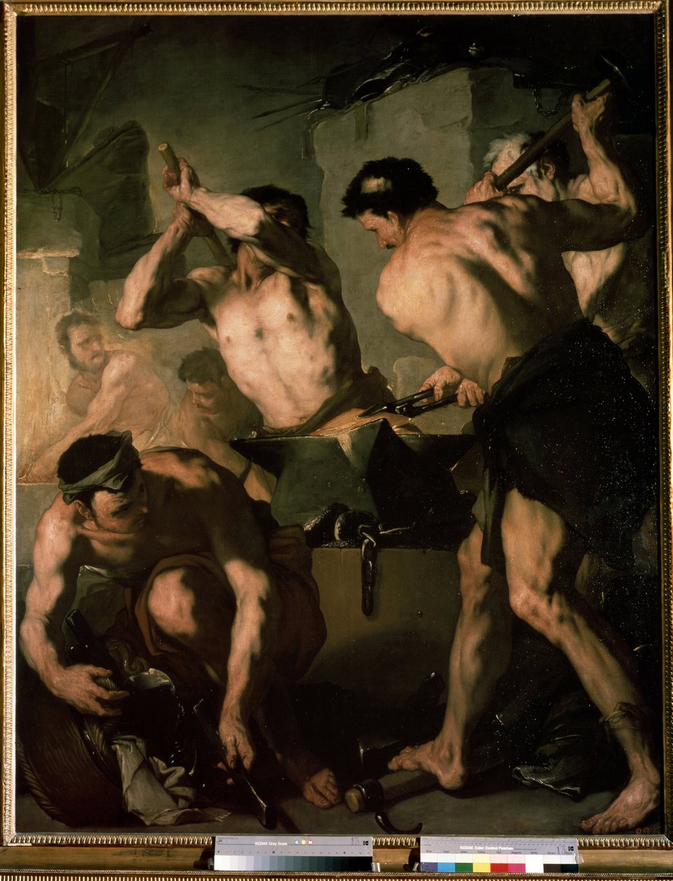 ""Vulcans smedje"" (Vulkans smedje) Maleri af Luca Giordano (1632-1705) 1660 Dim. 72x102 cm Eremitagemuseet, Sankt Petersborg af Luca Giordano