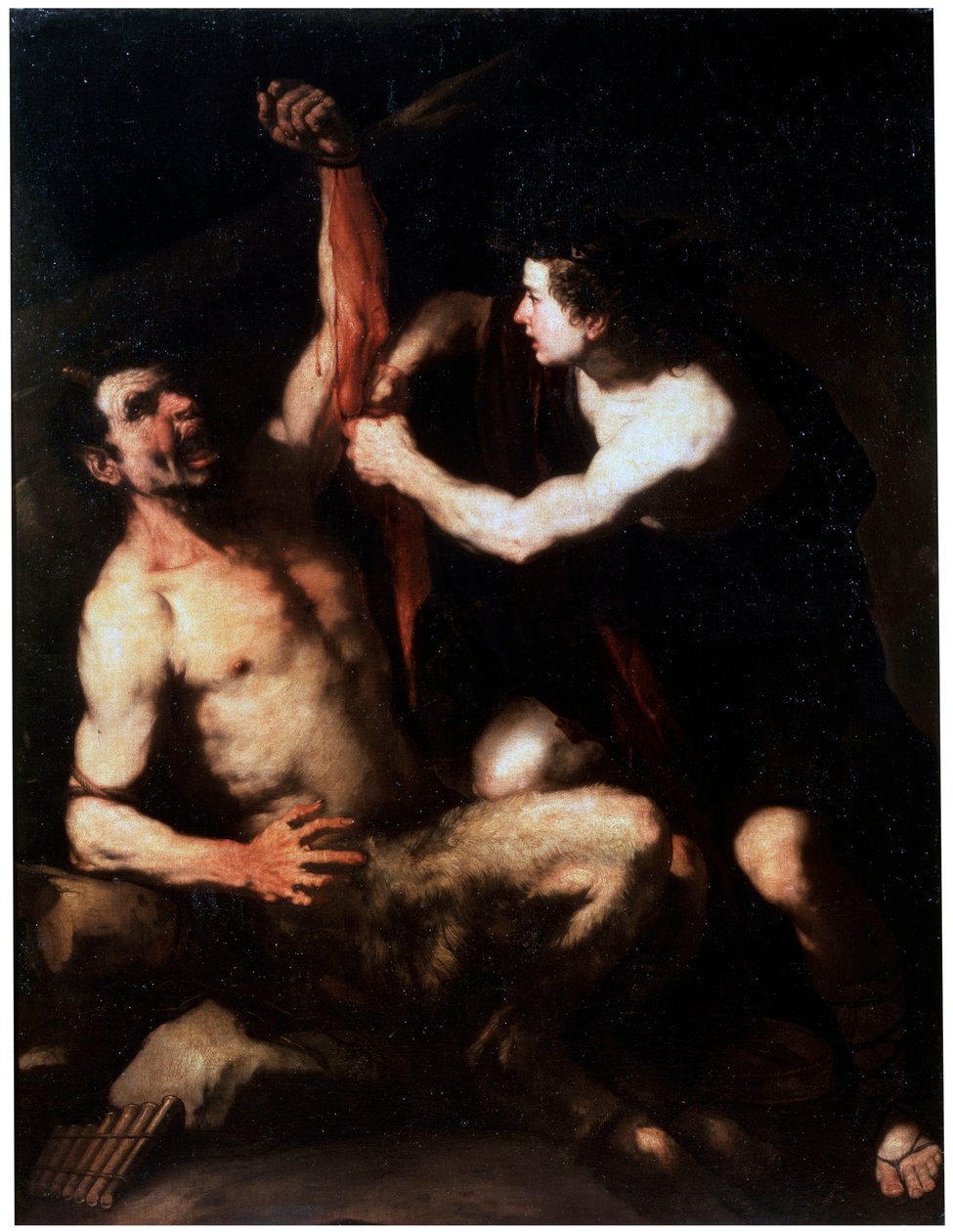 Marsyas og Apollo, begyndelsen af 1650