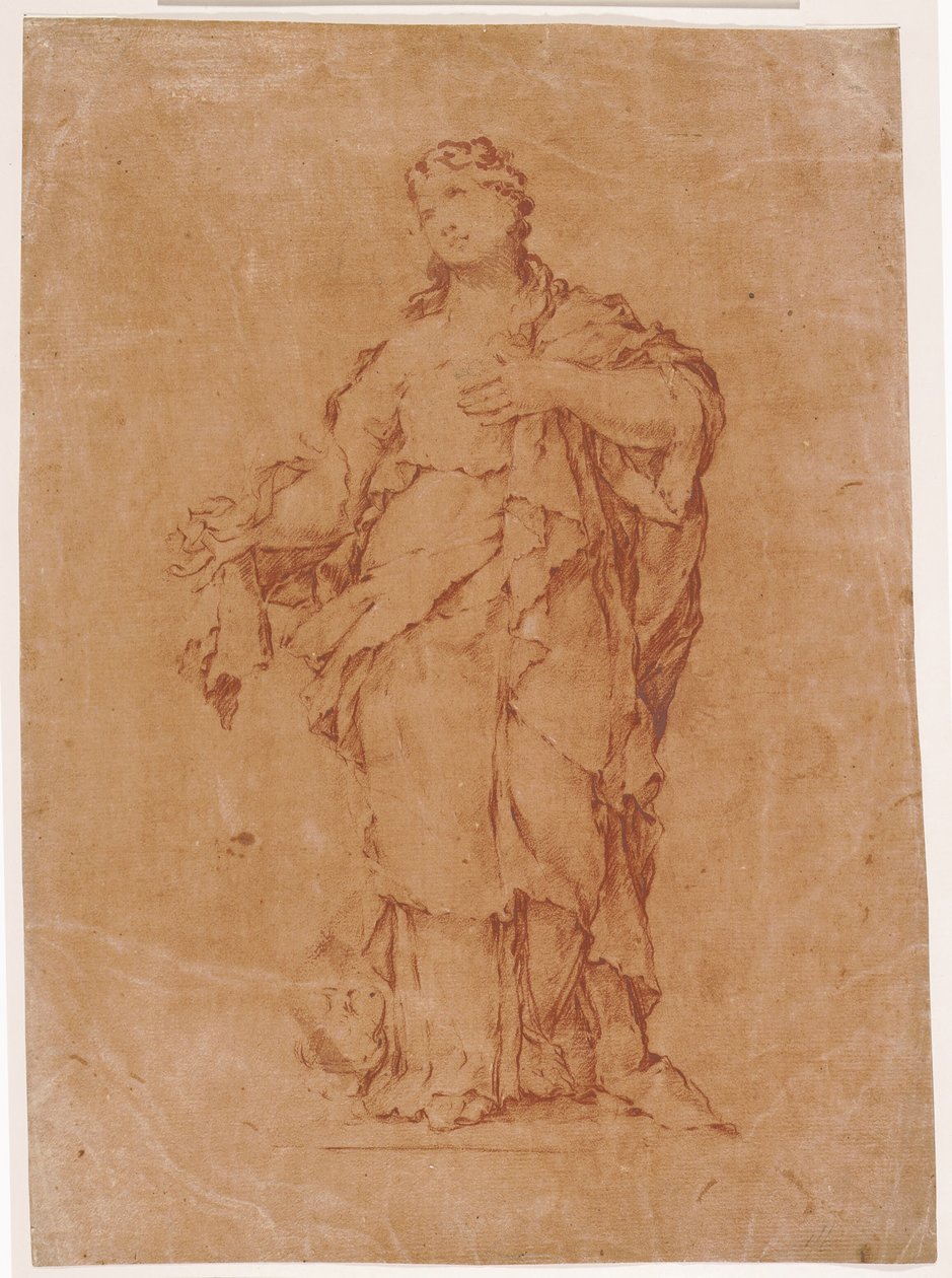 Maria Magdalena, efter Algardis statue i s. Silvestro på Quirinale af Luca Giordano