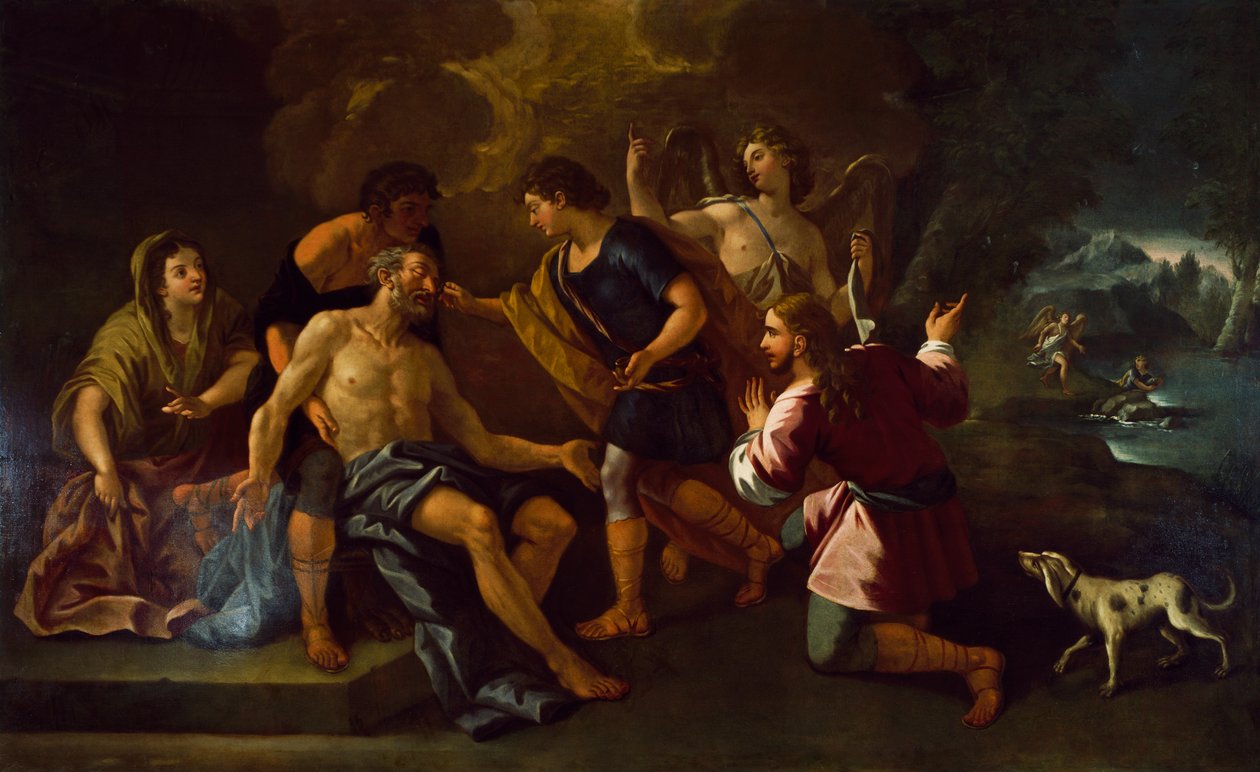 Maleri af Luca Giordano (1632-1705) bevaret i Alvito Rådhus, Lazio. Italien af Luca Giordano