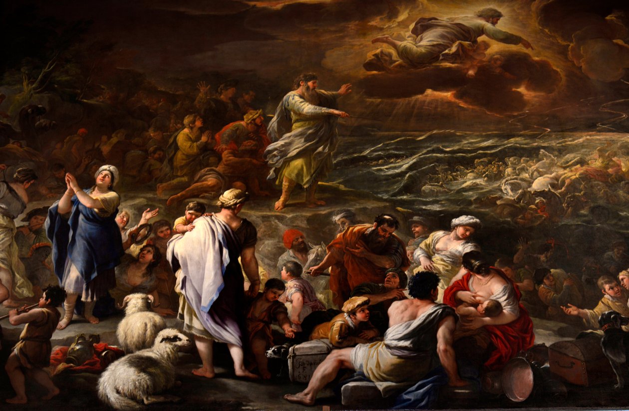 Delte Røde Hav af Luca Giordano