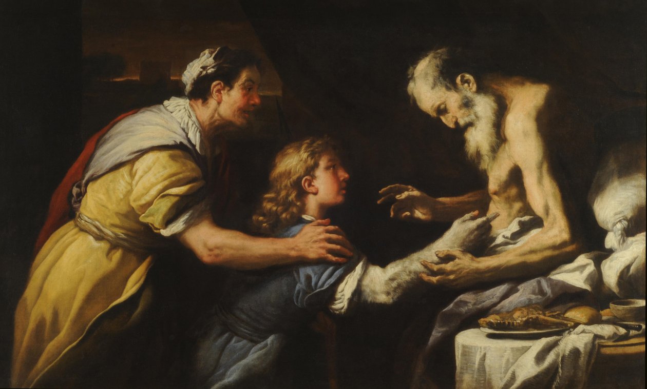 Præsentation af Jakob til Isak (olie på lærred) af Luca Giordano