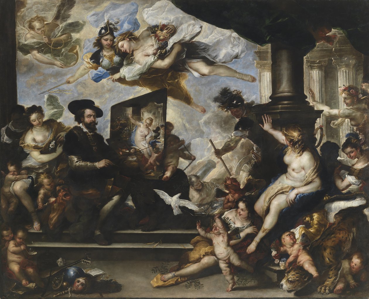 Rubens maler fredsallegorien af Luca Giordano