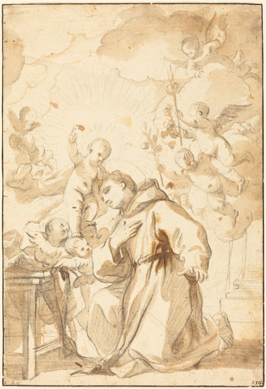Sankt Antonius af Padova af Luca Giordano
