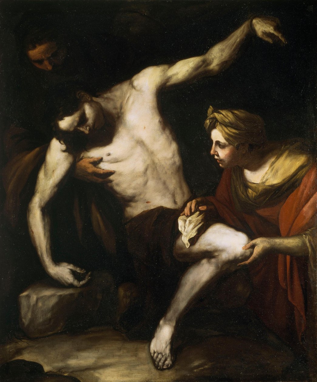 Sankt Sebastian plejet af Sankt Irene af Luca Giordano