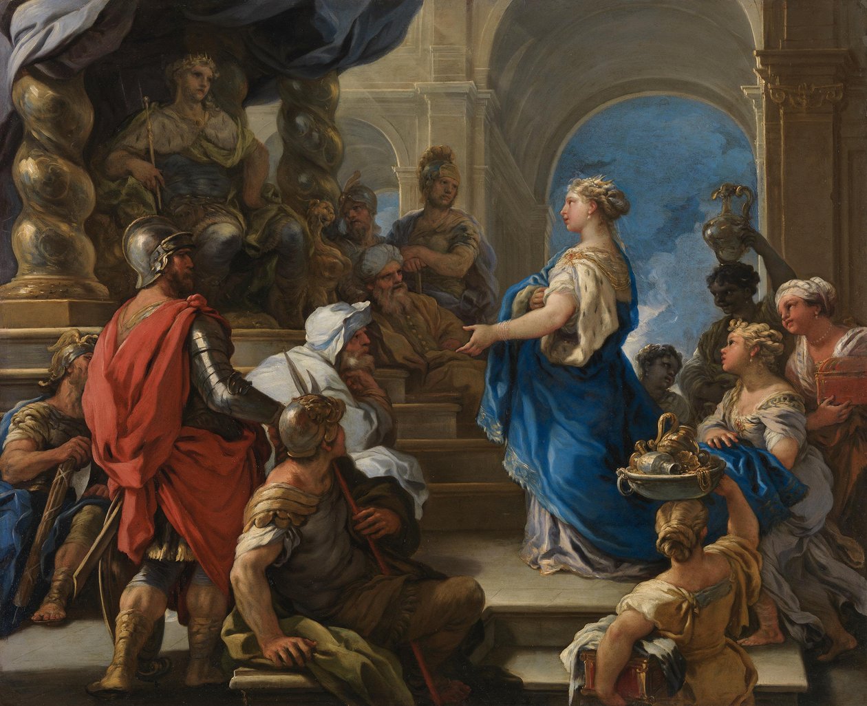 Salomo og dronningen af Saba af Luca Giordano