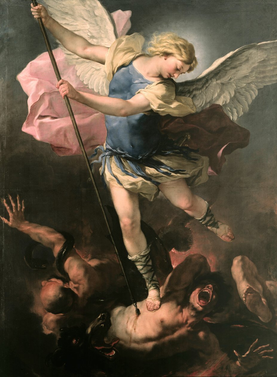 Sankt Michael af Luca Giordano
