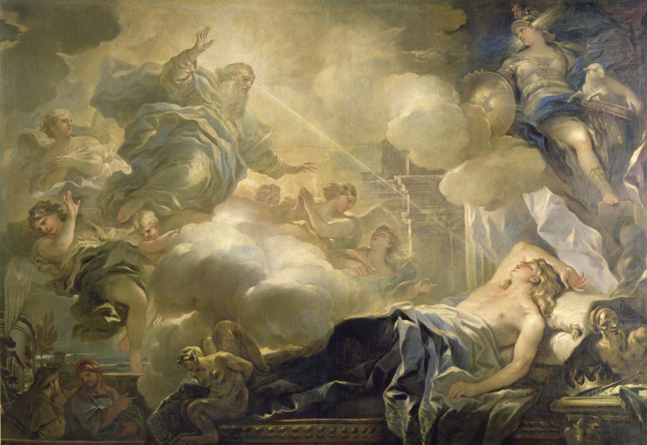 Drømmen om Salomon, ca. 1693 af Luca Giordano
