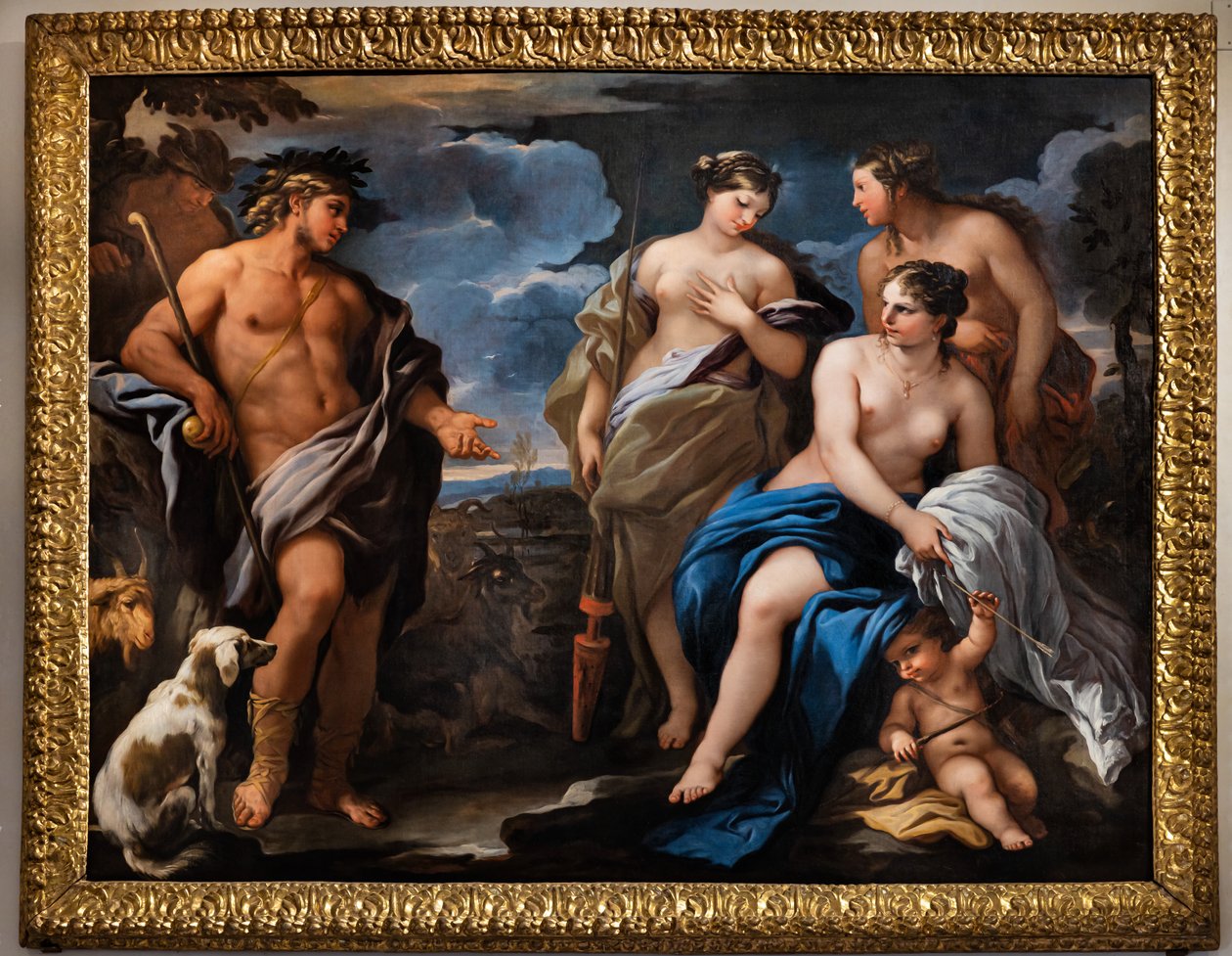 The Judgment of Paris, anden halvdel af 1600-tallet (olie på lærred) af Luca Giordano