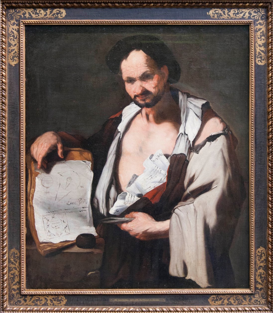 Filosoffen Thales fra Milet af Luca Giordano