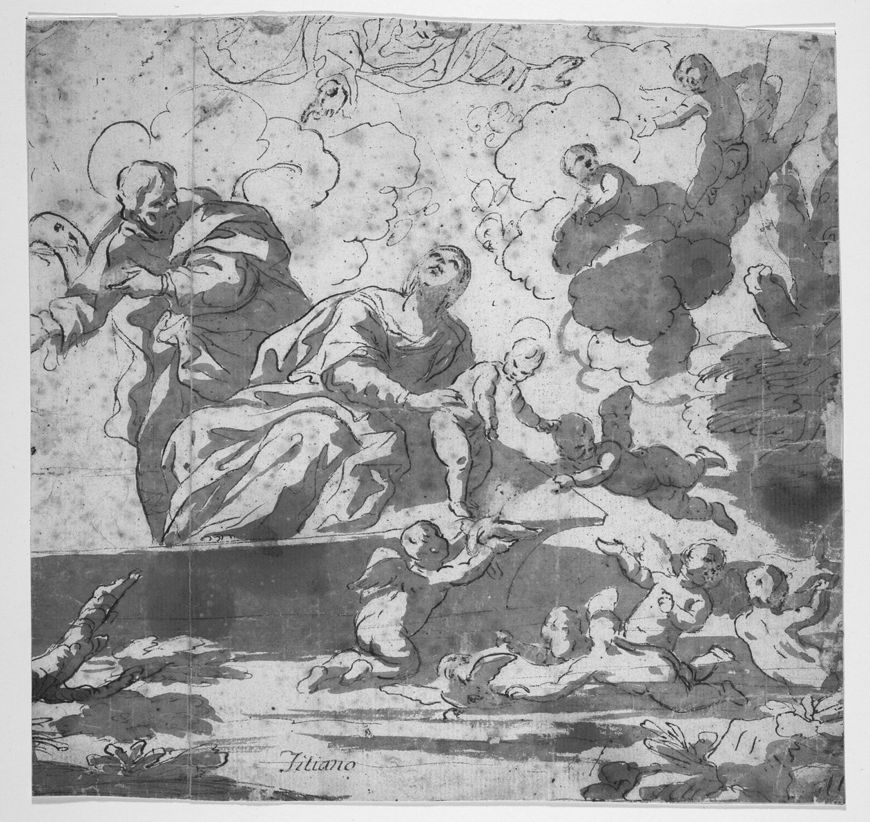Krydset af Nilen på flyet ind i Egypten af Luca Giordano
