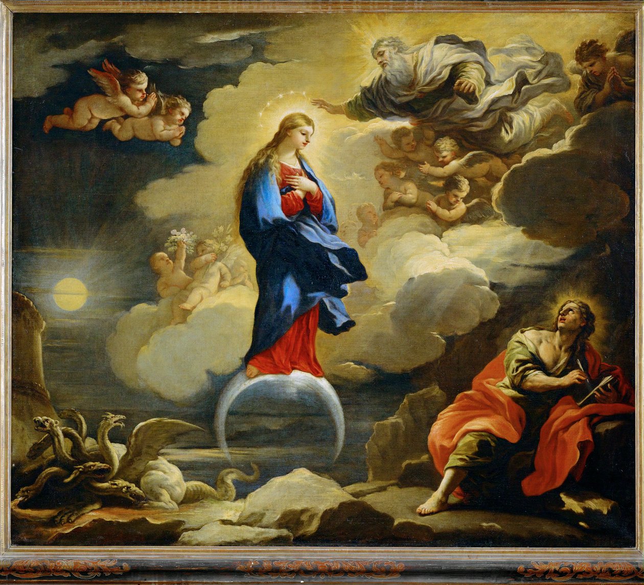 Vision of Saint John the Divine ... (maleri på lærred) af Luca Giordano