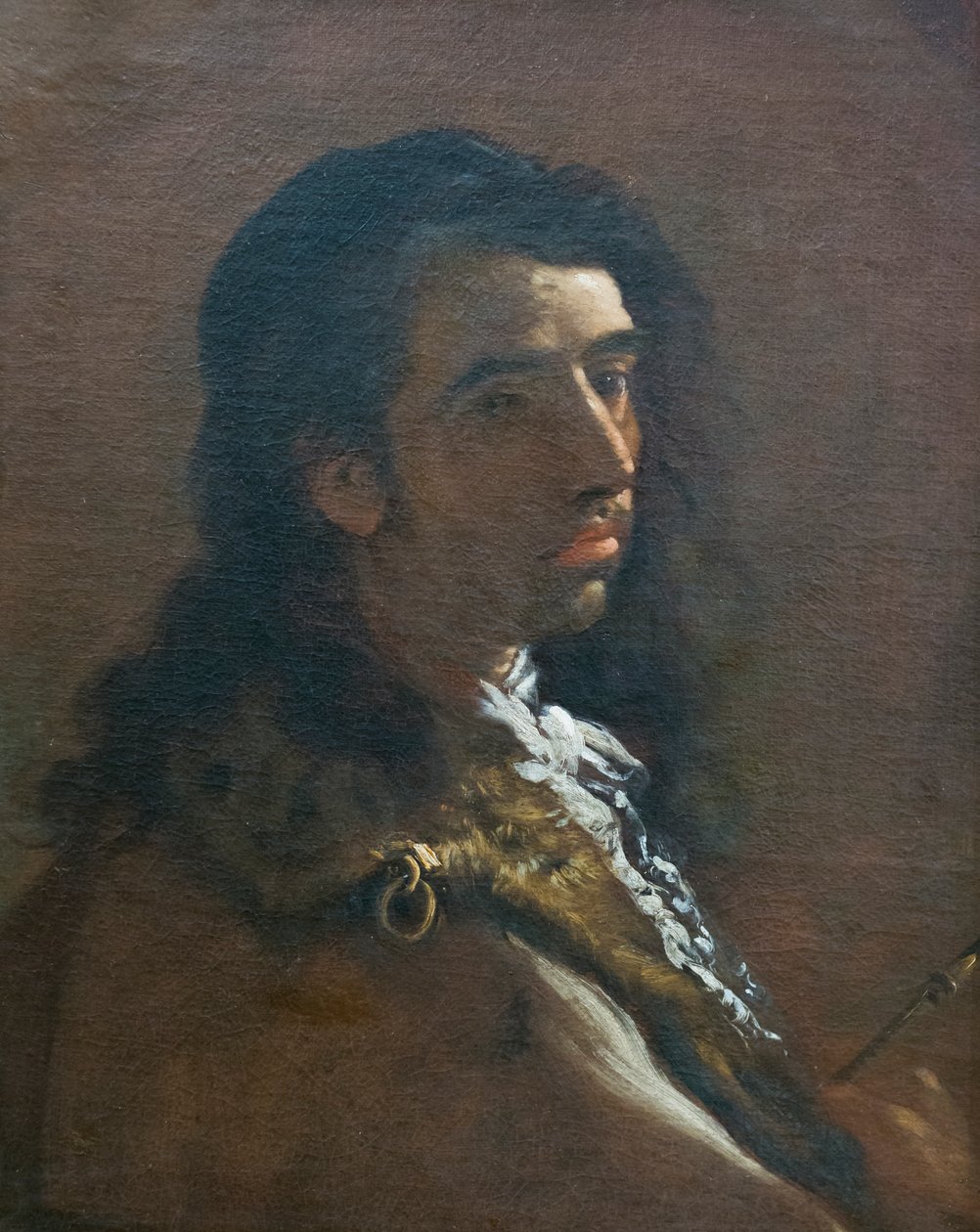 Ungdomligt selvportræt (olie på lærred) af Luca Giordano