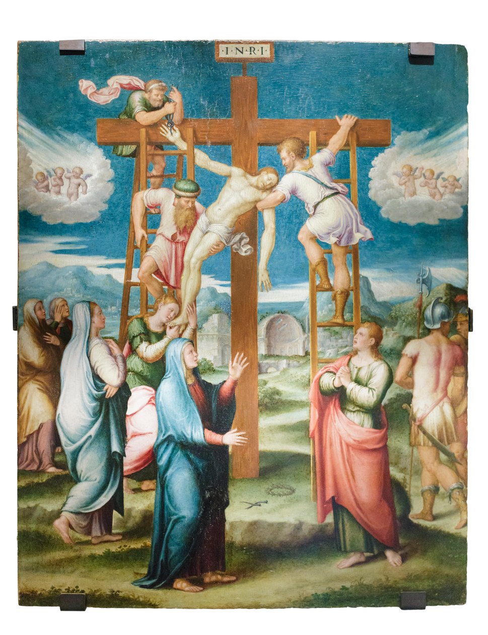Deposition, ca. 1555 (olie på lærred) af Luca Longhi