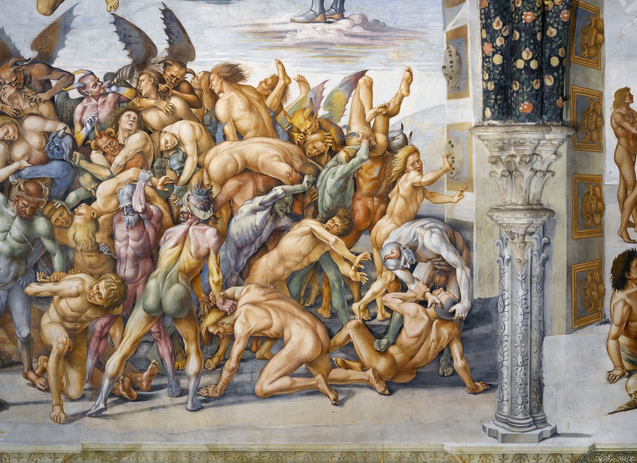 Damned in hell, fra Last Judgment fresco-cyklus af Luca Signorelli