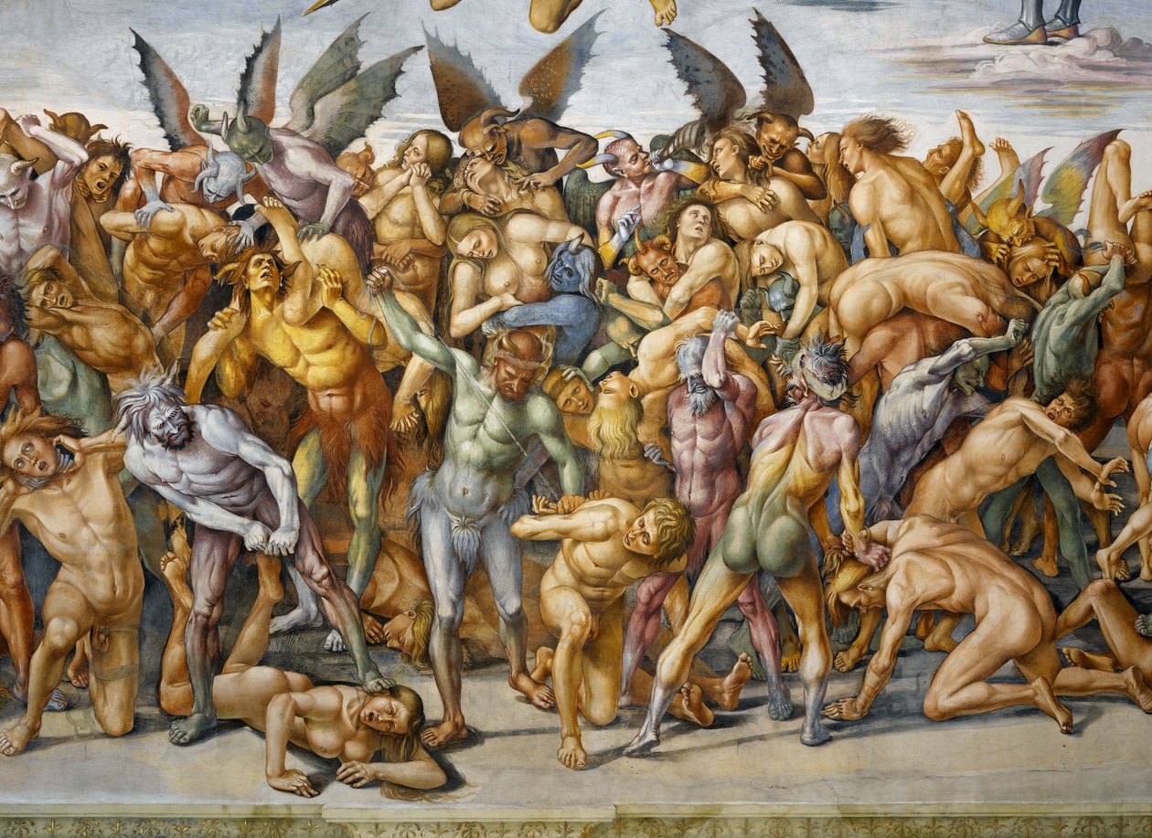 Damned in hell, fra Last Judgment fresko-cyklus af Luca Signorelli