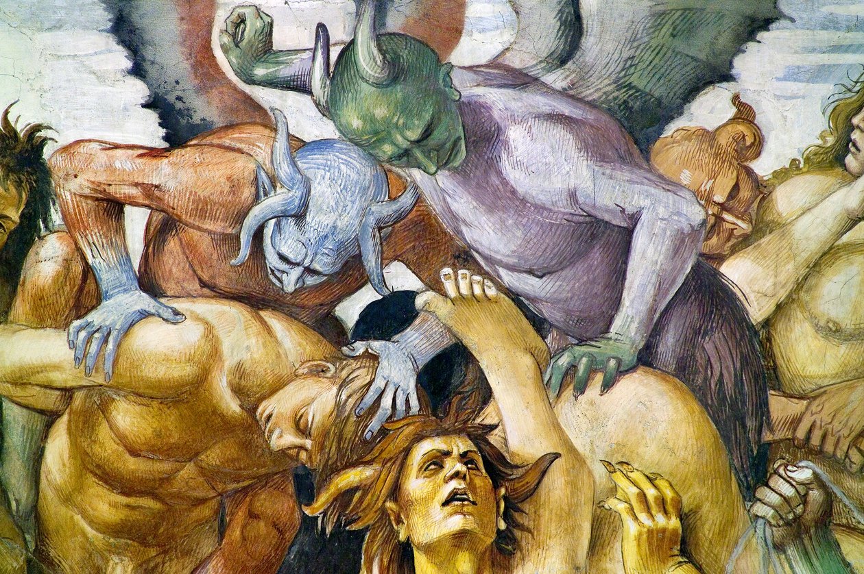 Damned in hell, fra Last Judgment fresko-cyklus af Luca Signorelli