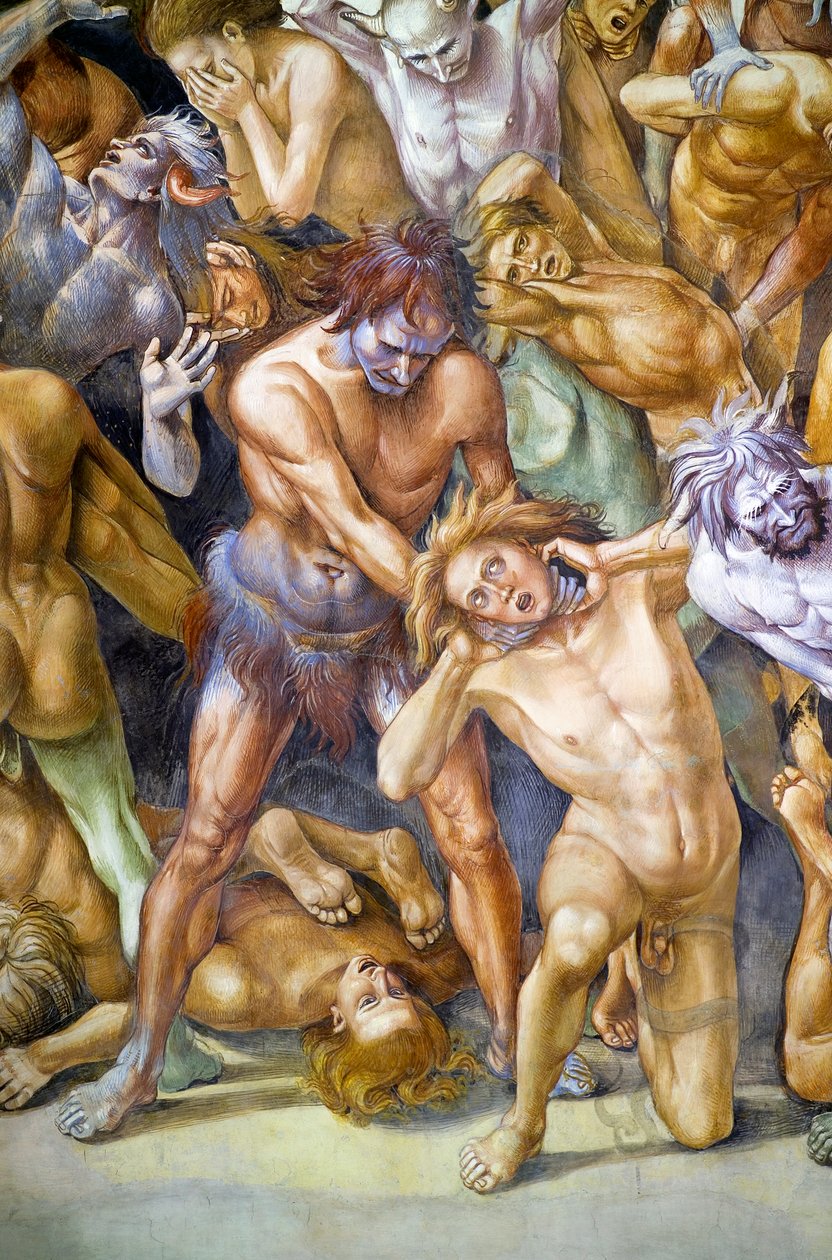 Damned in hell, fra Last Judgment fresko-cyklus af Luca Signorelli