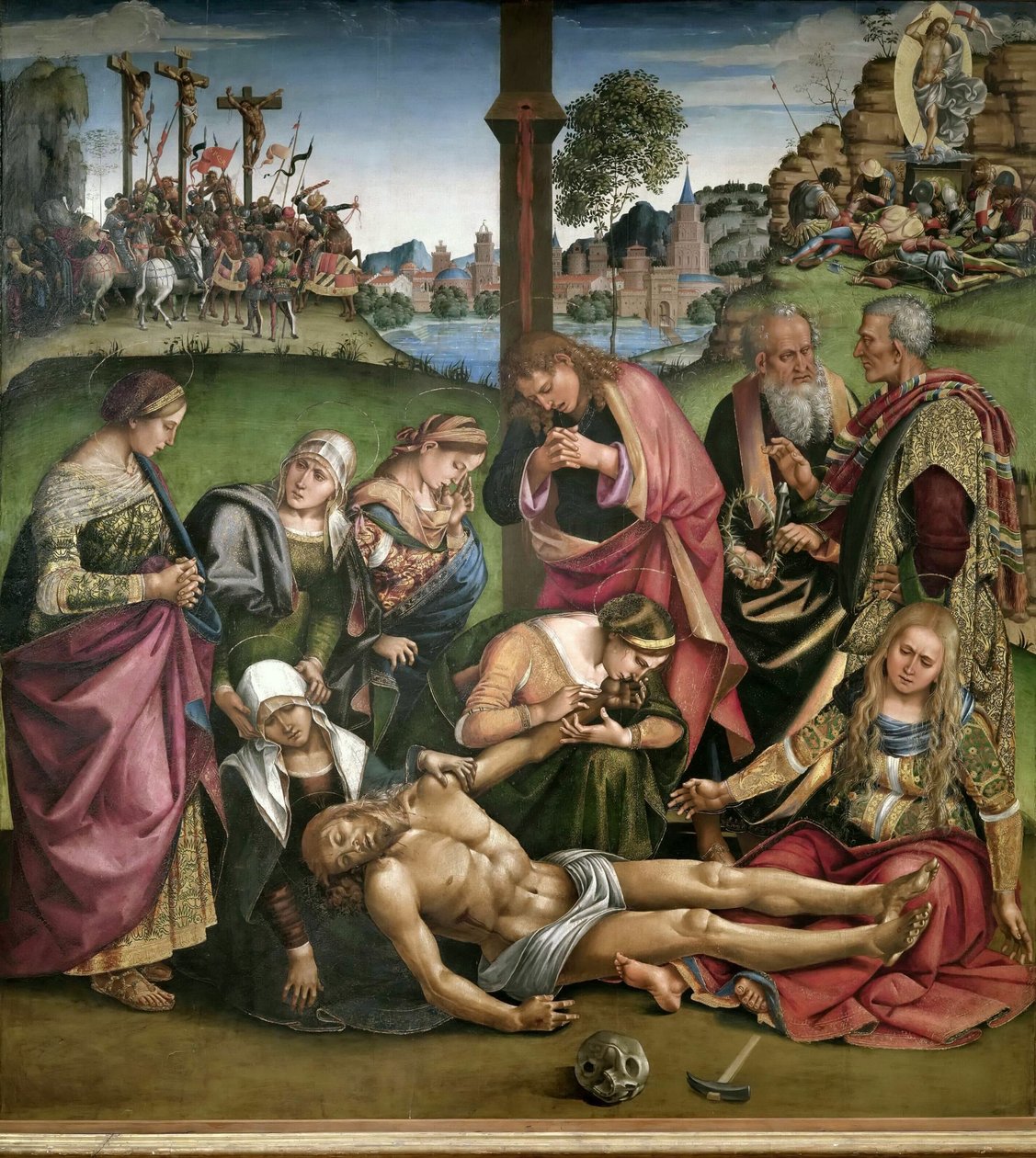 Klagesang over den døde Kristus, 1502. af Luca Signorelli