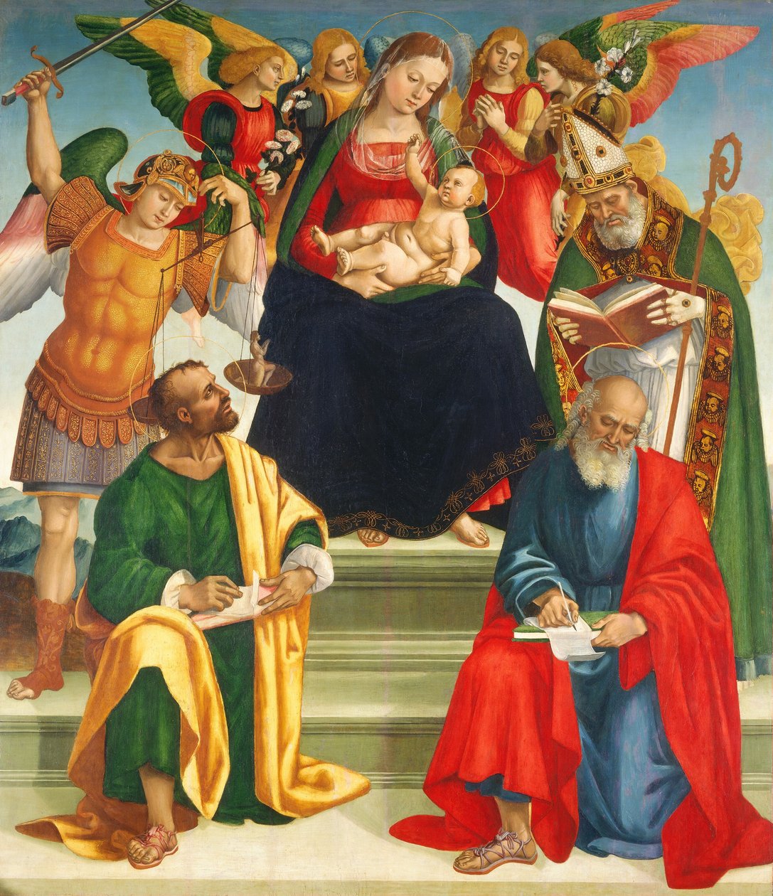Madonna og barn med hellige og engle, midten eller slutningen af 1510