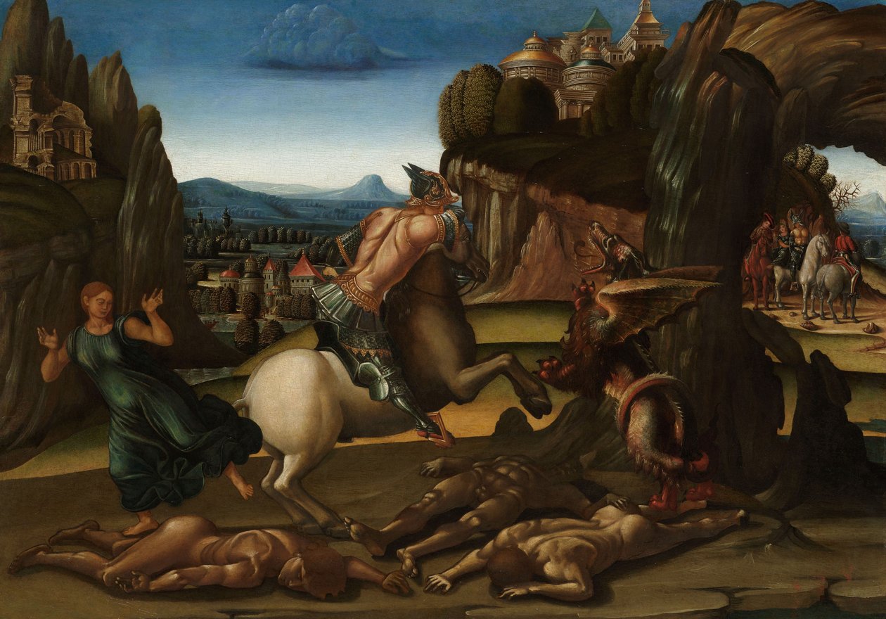 Sankt Georg og dragen, ca. 1500 af Luca Signorelli