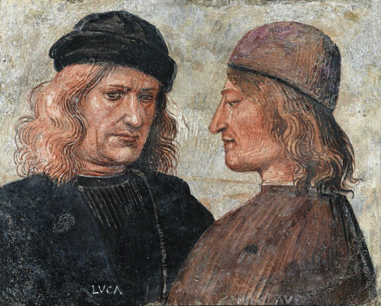 Selvportræt med Niccolò af Angelo Franchi, ca. 1504. af Luca Signorelli