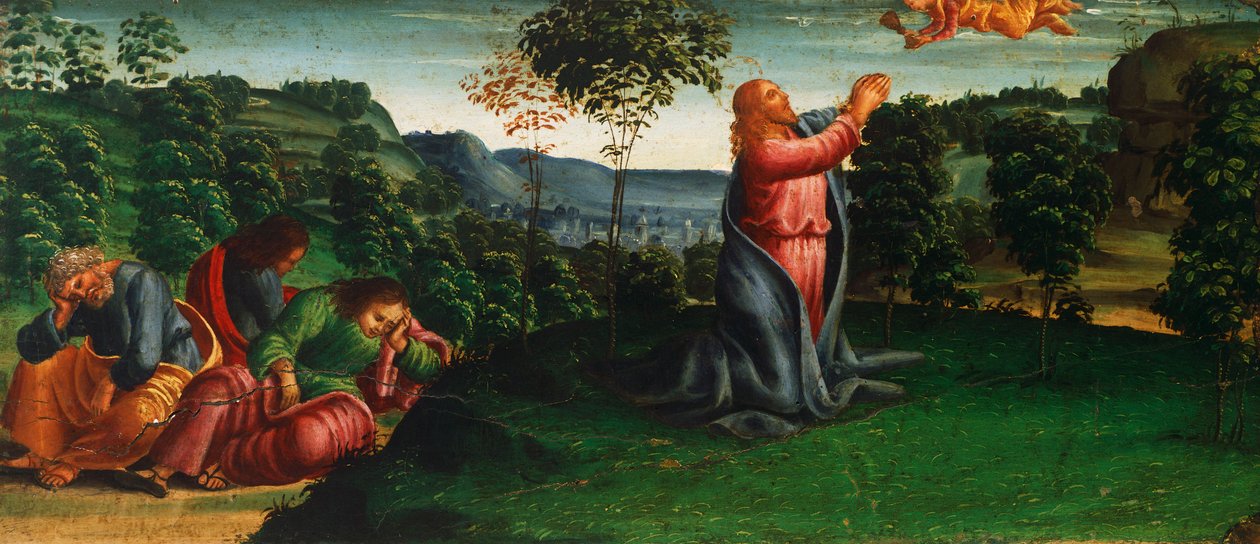 Stories of Christ: Christ in Garden of Getsemane af Luca Signorelli (cirka 1445-1523) af Luca Signorelli
