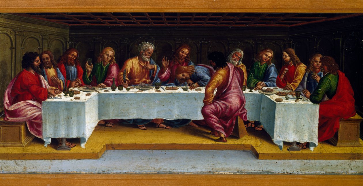 Historier om Kristus, den sidste nadver, af Luca Signorelli (ca 1445-1523), maleri. af Luca Signorelli
