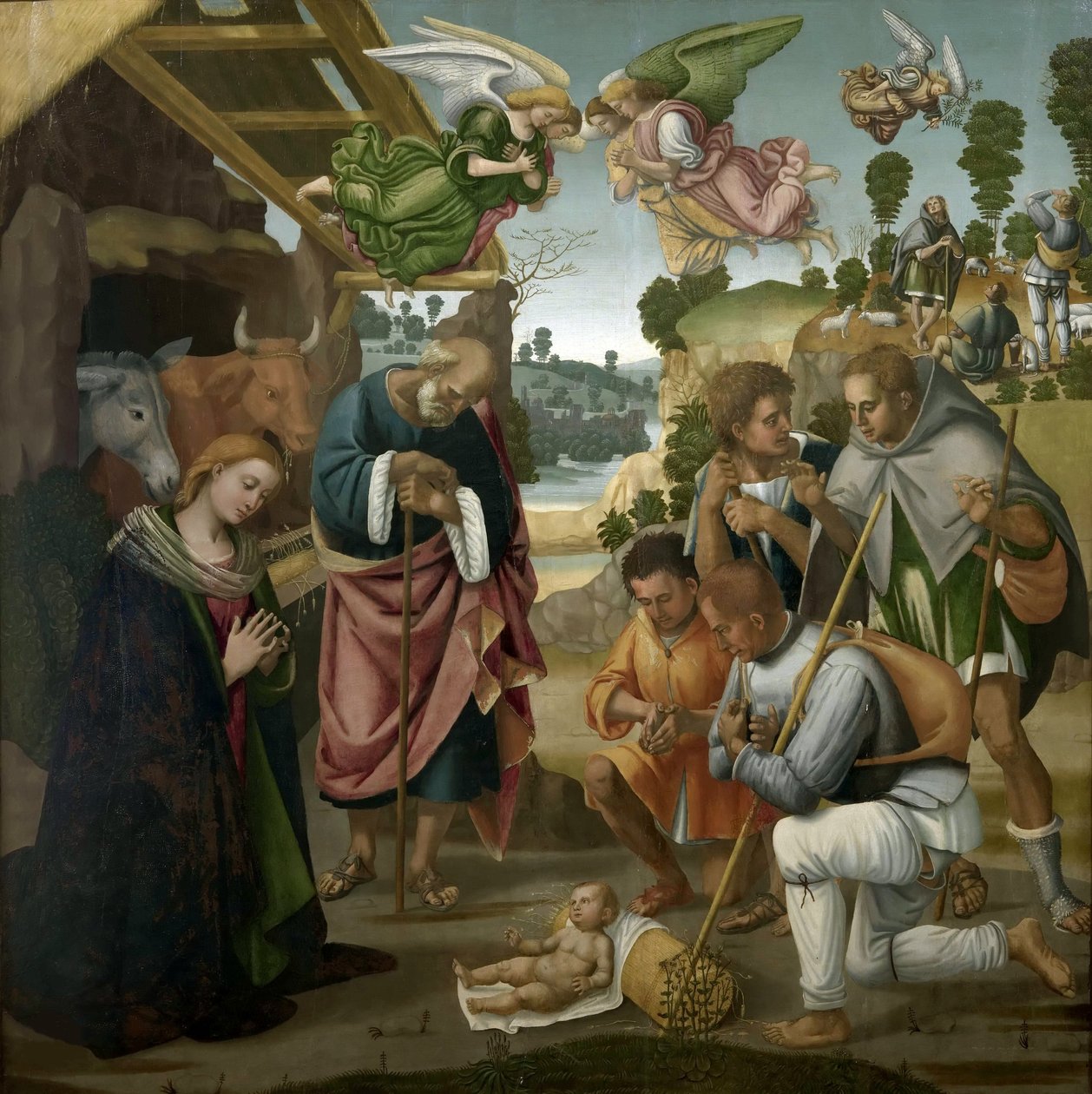 Hyrdernes tilbedelse, 1522. af Luca Signorelli