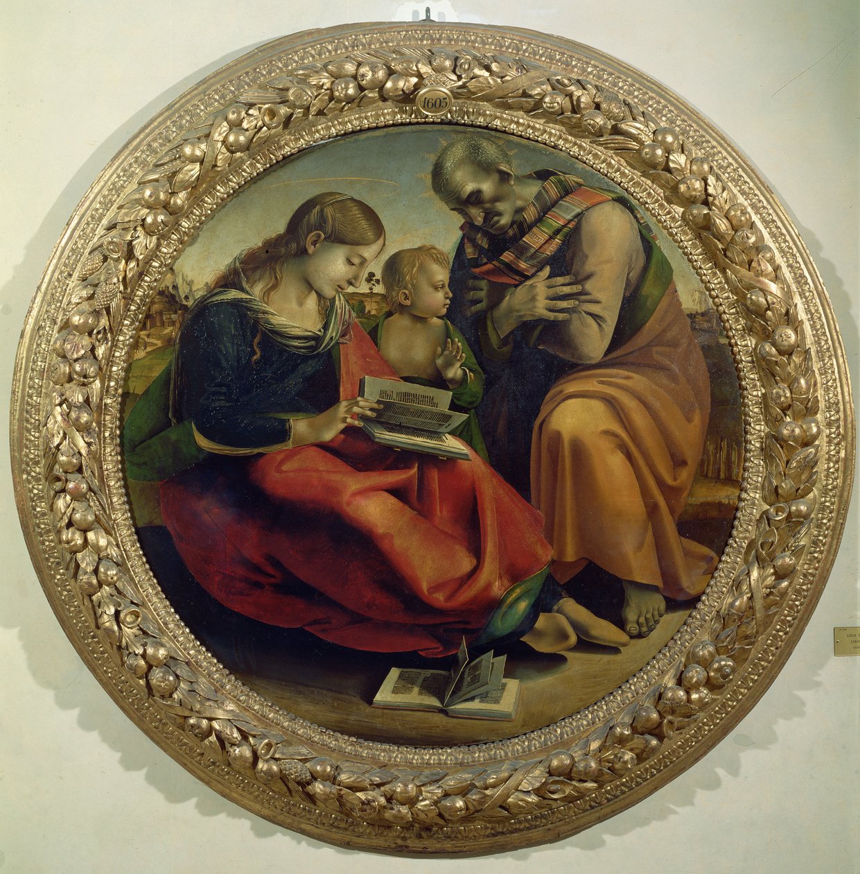 Den hellige familie, ca. 1485 af Luca Signorelli