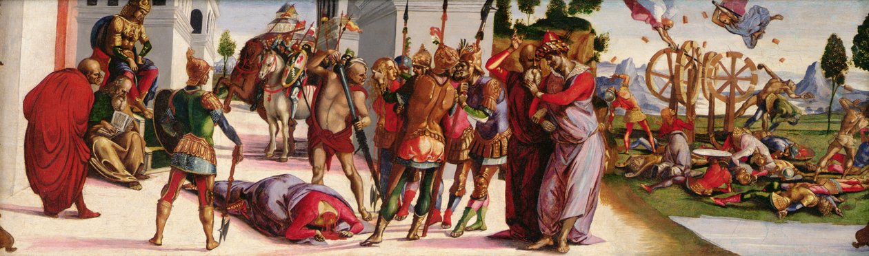 Den hellige Katarina af Alexandrias martyrium, ca. 1498 af Luca Signorelli