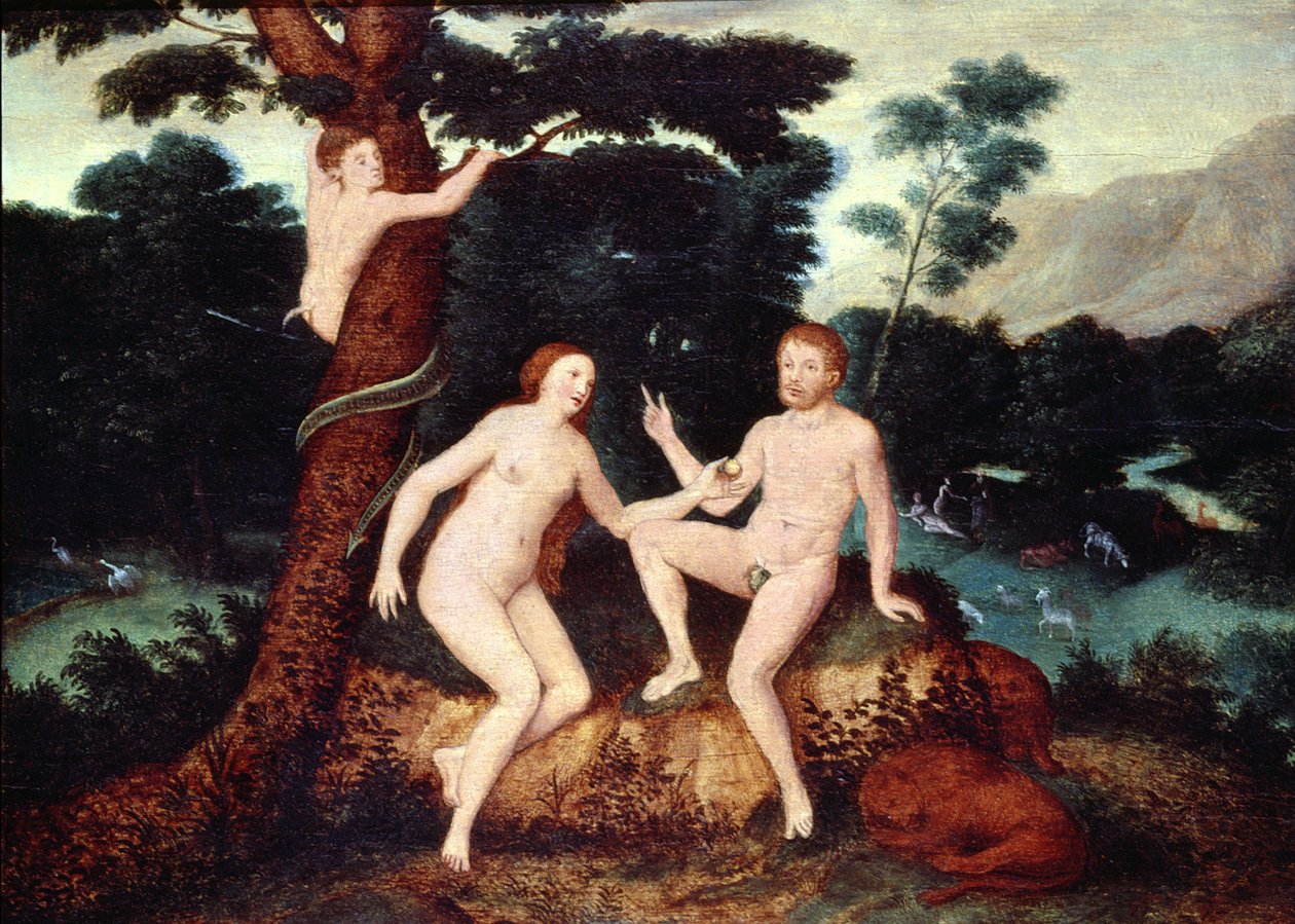 Adam og Eva i Edens have af Lucas Cranach the Elder