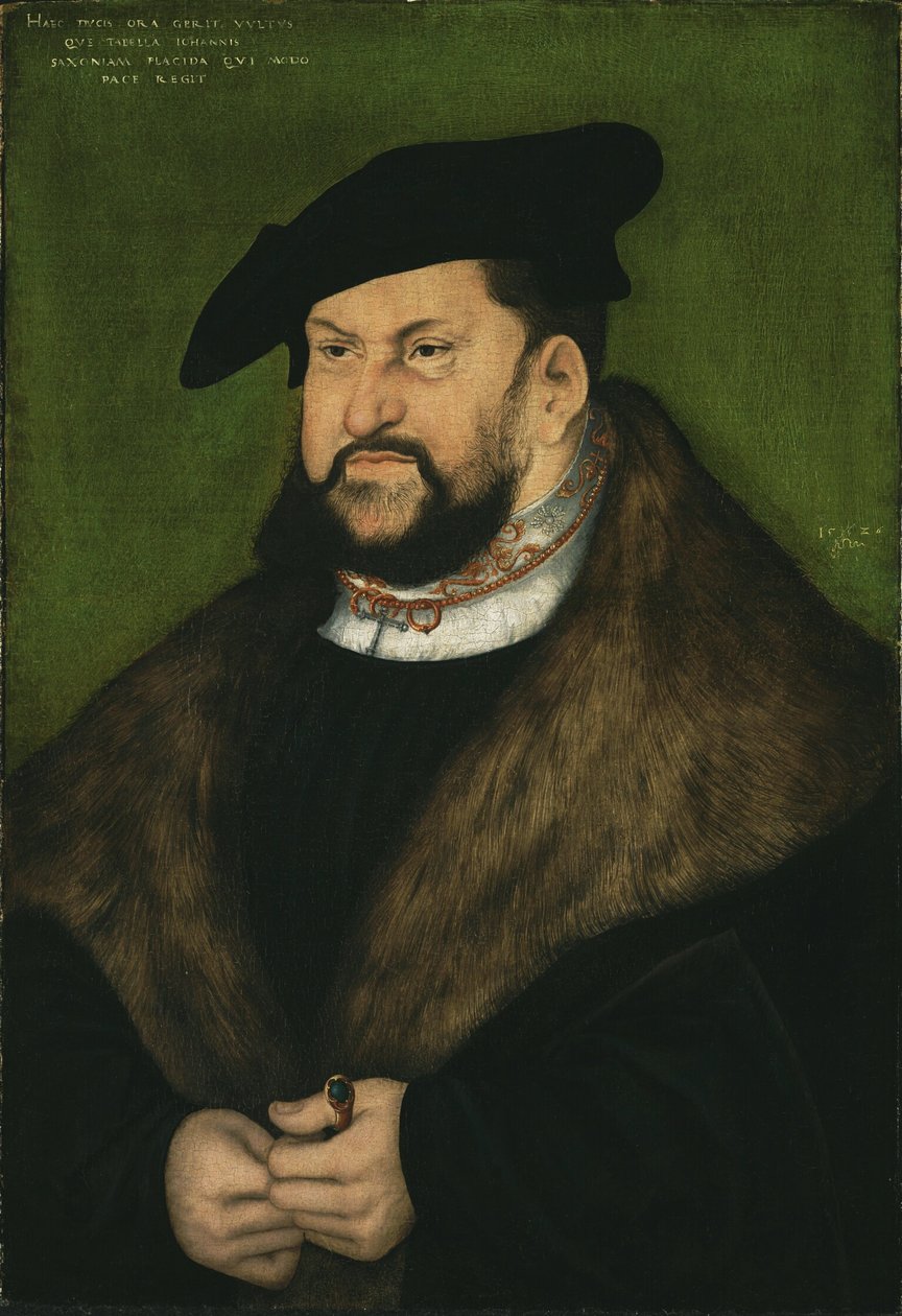 Portræt af Johann den faste, kurfyrste i Sachsen af Lucas Cranach the Elder