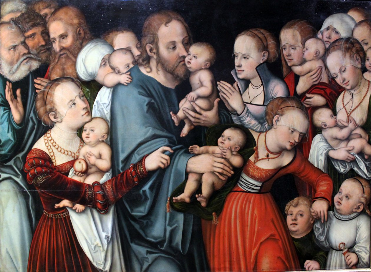 Kristus velsigne børnene af Lucas Cranach the Elder