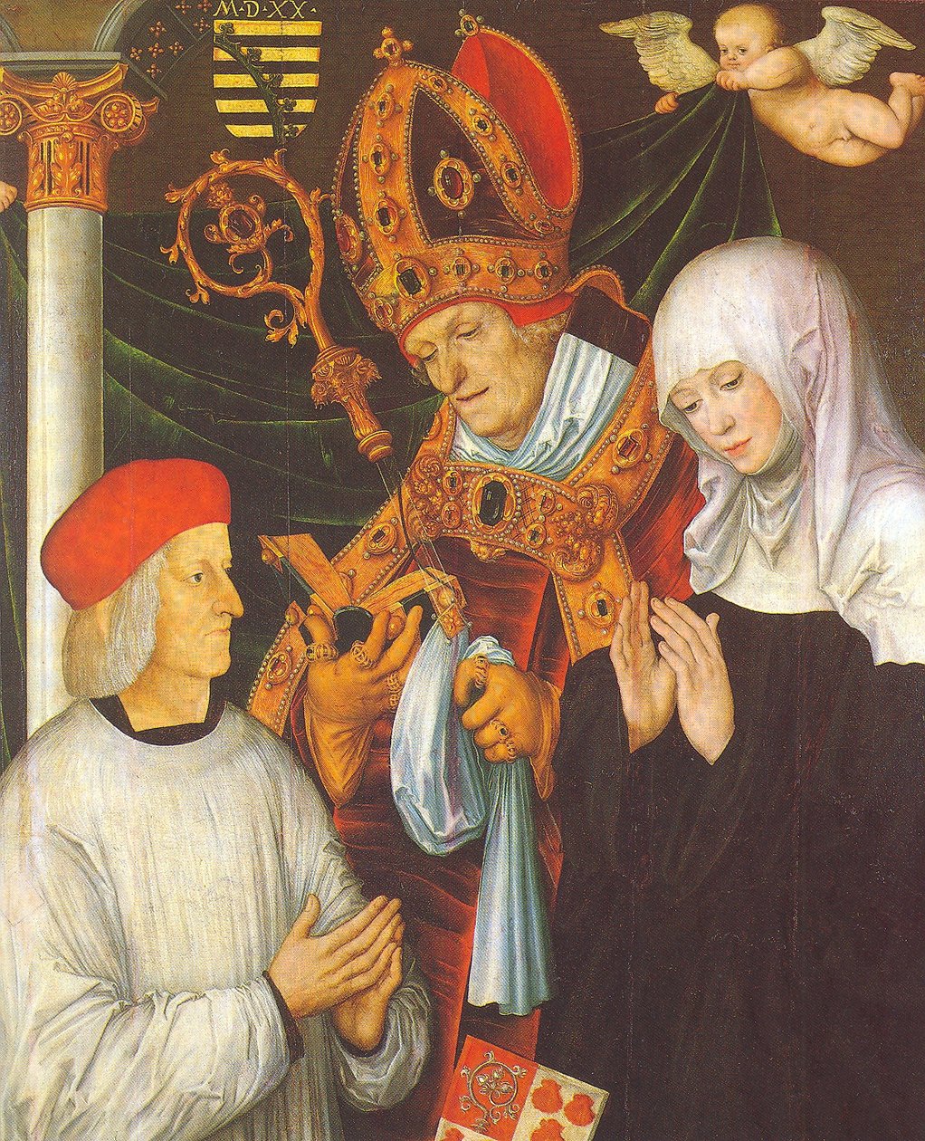 Gabriel von Eyb, biskop i Eichstätt, med hll. Willibald og Walburga af Lucas Cranach the Elder
