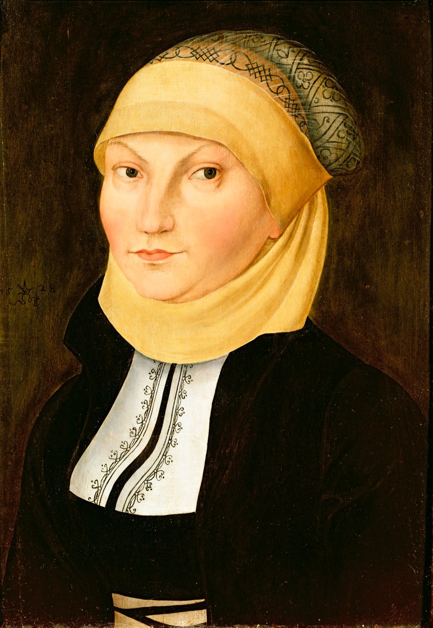 Katharina Luther (nee von Bora), 1528 af Lucas Cranach the Elder