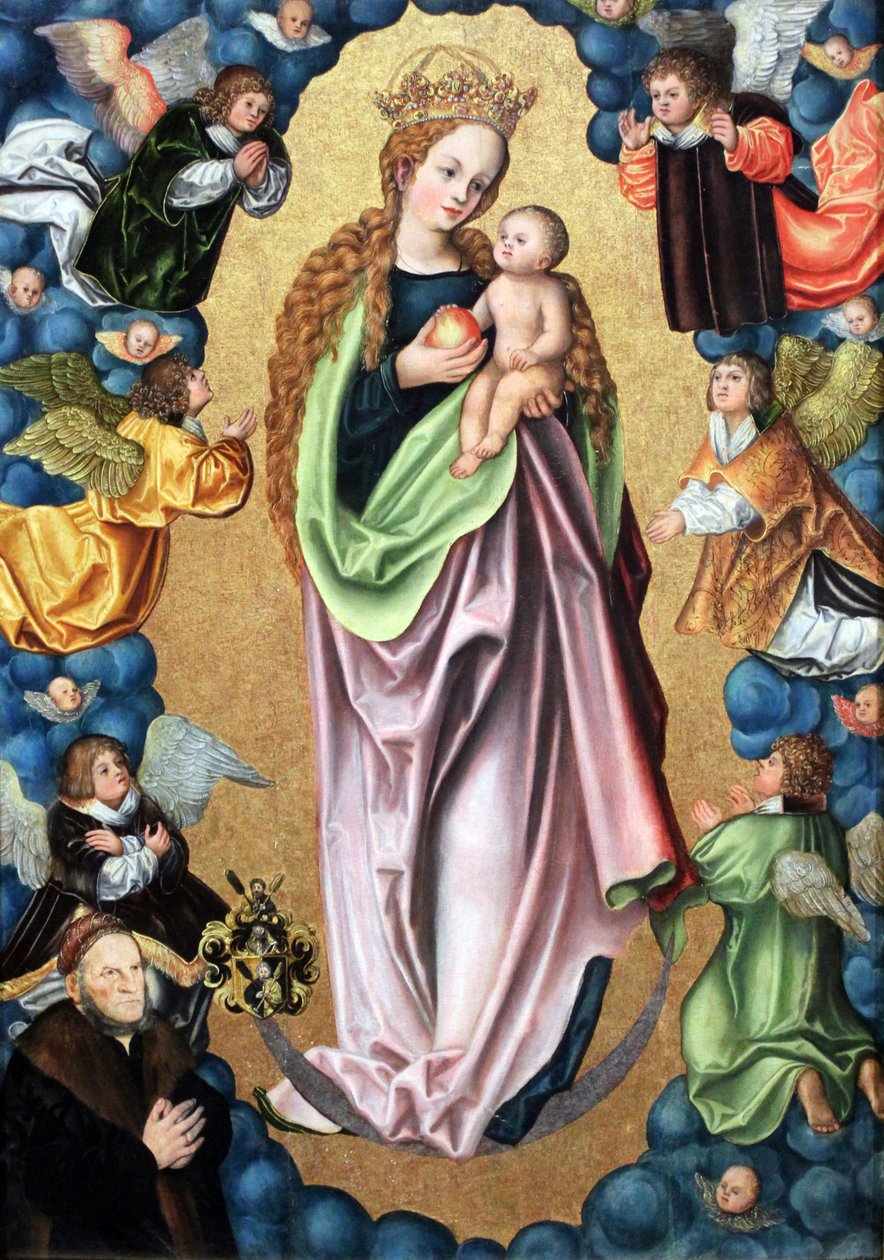 Madonna på halvmånen af Lucas Cranach the Elder