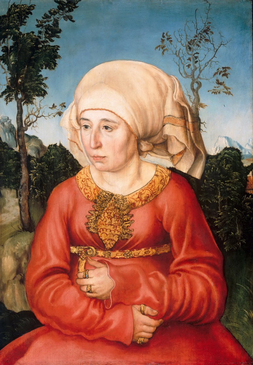 Portræt af fru Reuss af Lucas Cranach the Elder