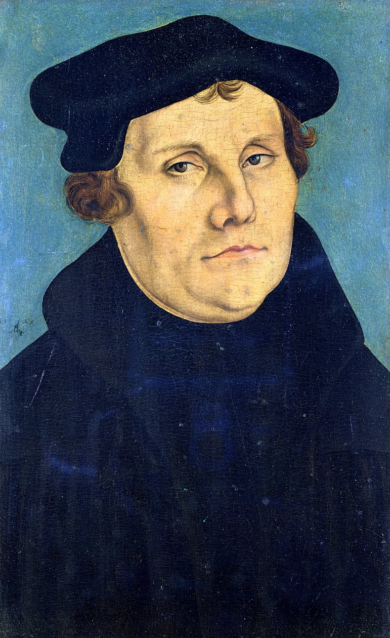 Portræt af Martin Luther (1483-1546) 1529 af Lucas Cranach the Elder